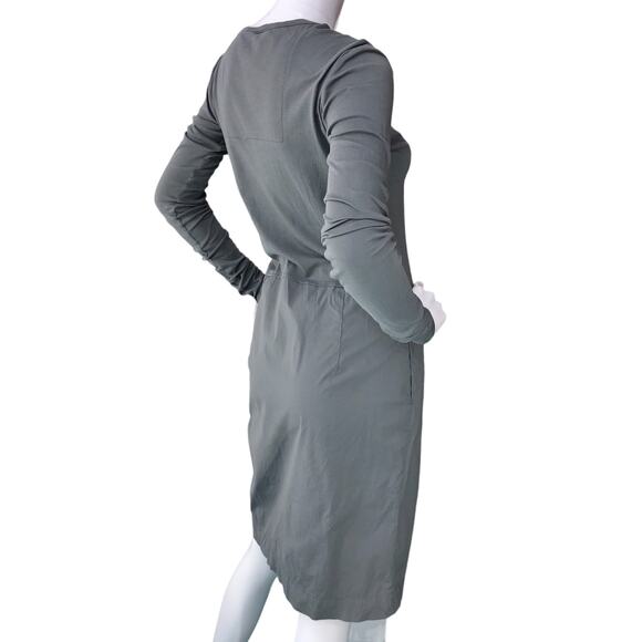 Kristensen DU NORD Womens Size 2 Dress Drop Waist Long Sleeve Cotton Grey - Picture 10 of 16